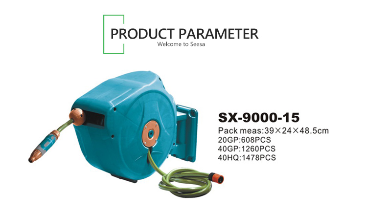 Professional Metal Hose Reel Cart Manguera Metálica Profesional Carro de carrete