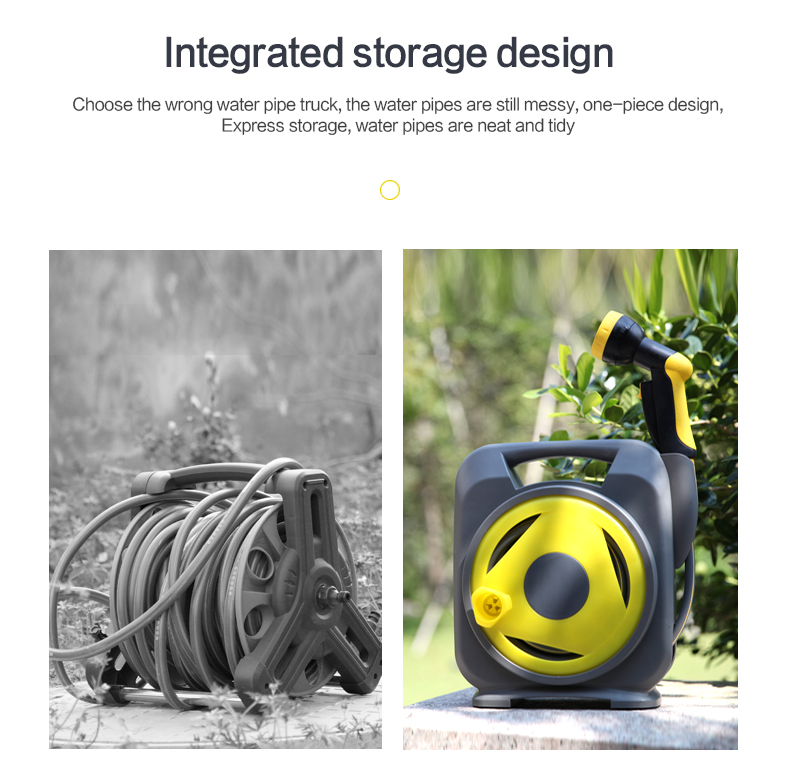 Dise&ntilde;o de carrete y carro de manguera para c&eacute;sped.