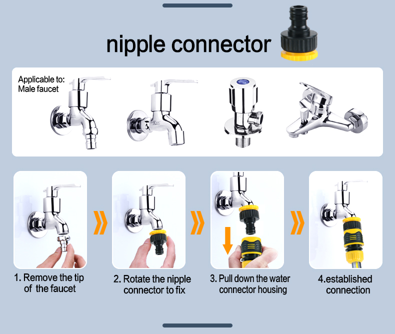 Instalaci&oacute;n de carrete y carro de manguera giratorios resistentes para jard&iacute;n