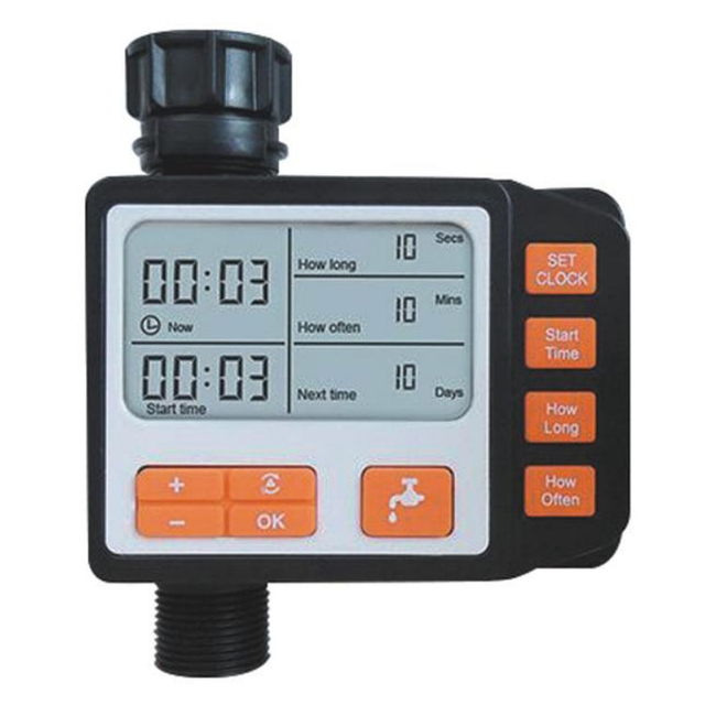 Conveniente irrigador de pl&aacute;stico cronometrado para jardines