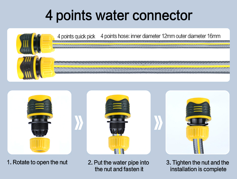 Detalles del carro y carrete de manguera giratorio resistente para jard&iacute;n
